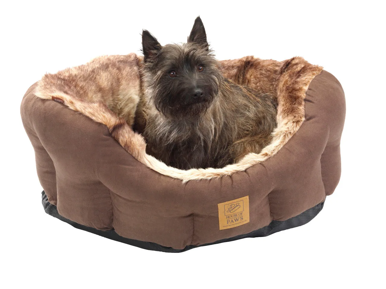 Arctic Fox Faux Fur Luxury Dog Bed by House of Paws