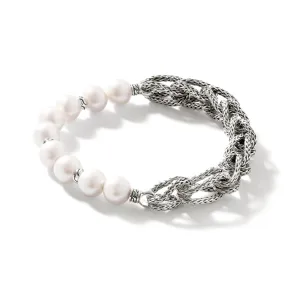 Asli Link Chain Pearl Bracelet