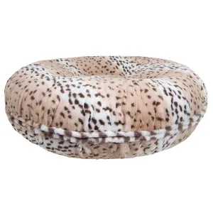 Bagel Dog Bed Aspen Snow Leopard