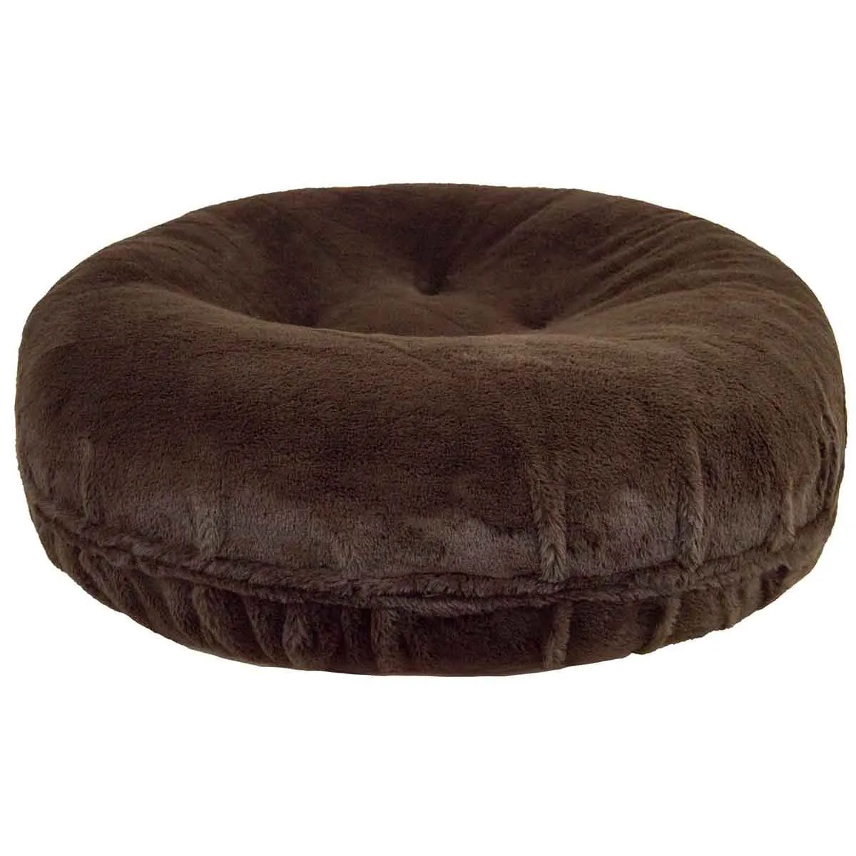 Bagel Dog Bed Short Shag Brown Fox