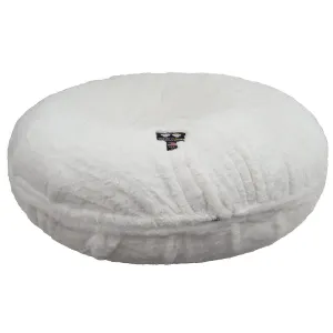 Bagel Dog Bed Short Shag Polar Bear