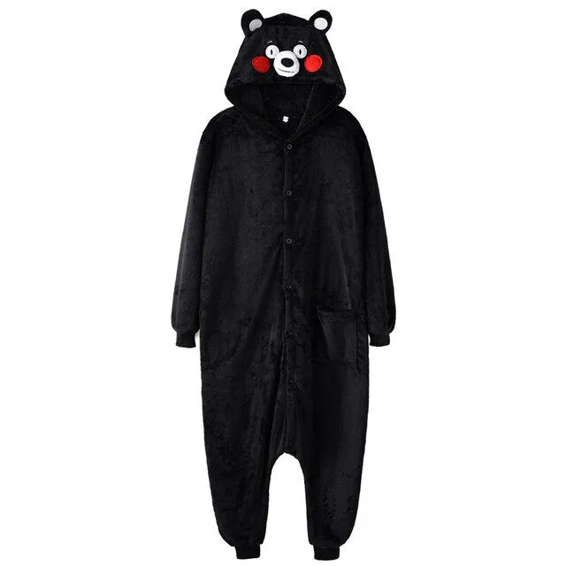 Bear Onesie Women Men Plus Size XXL Kigurumi Unicorn Animal Pajama Cartoon Slippers Festival Homewear Winter Warm Suit Overalls