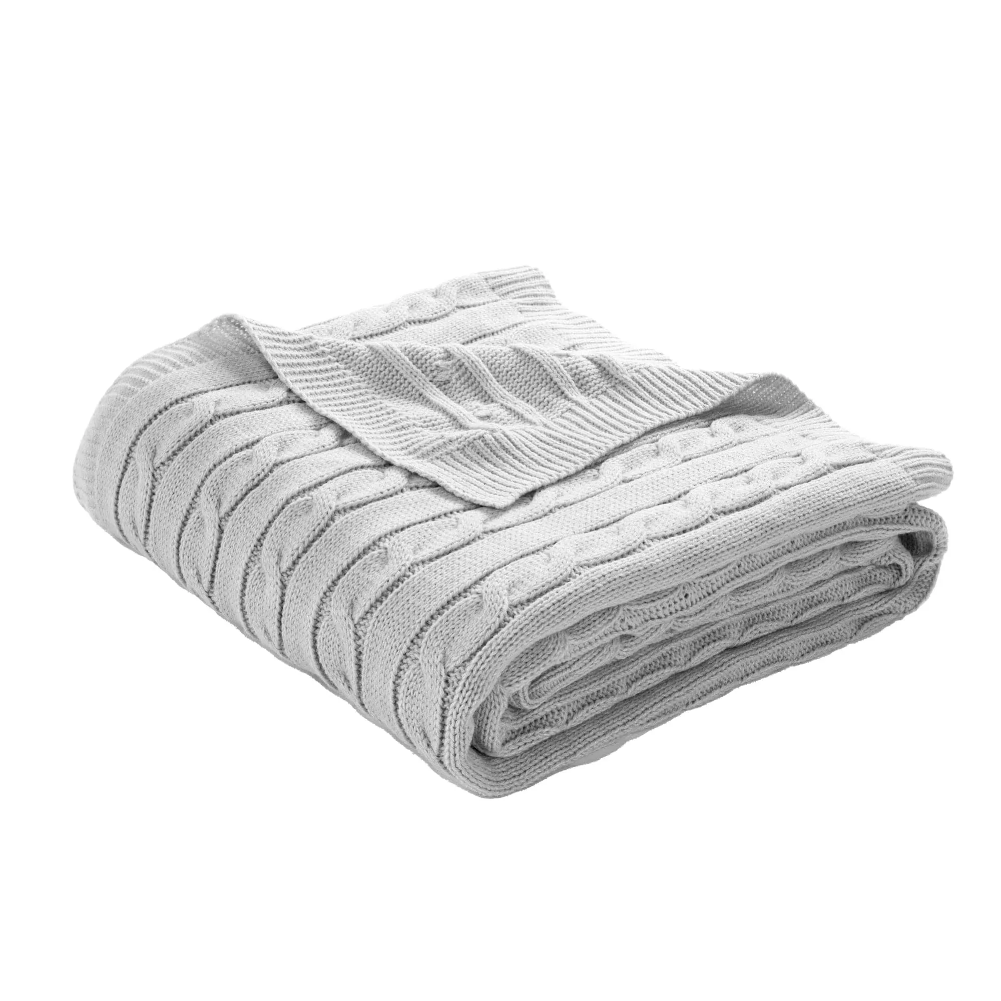 Cable Soft Knitted Throw Blanket