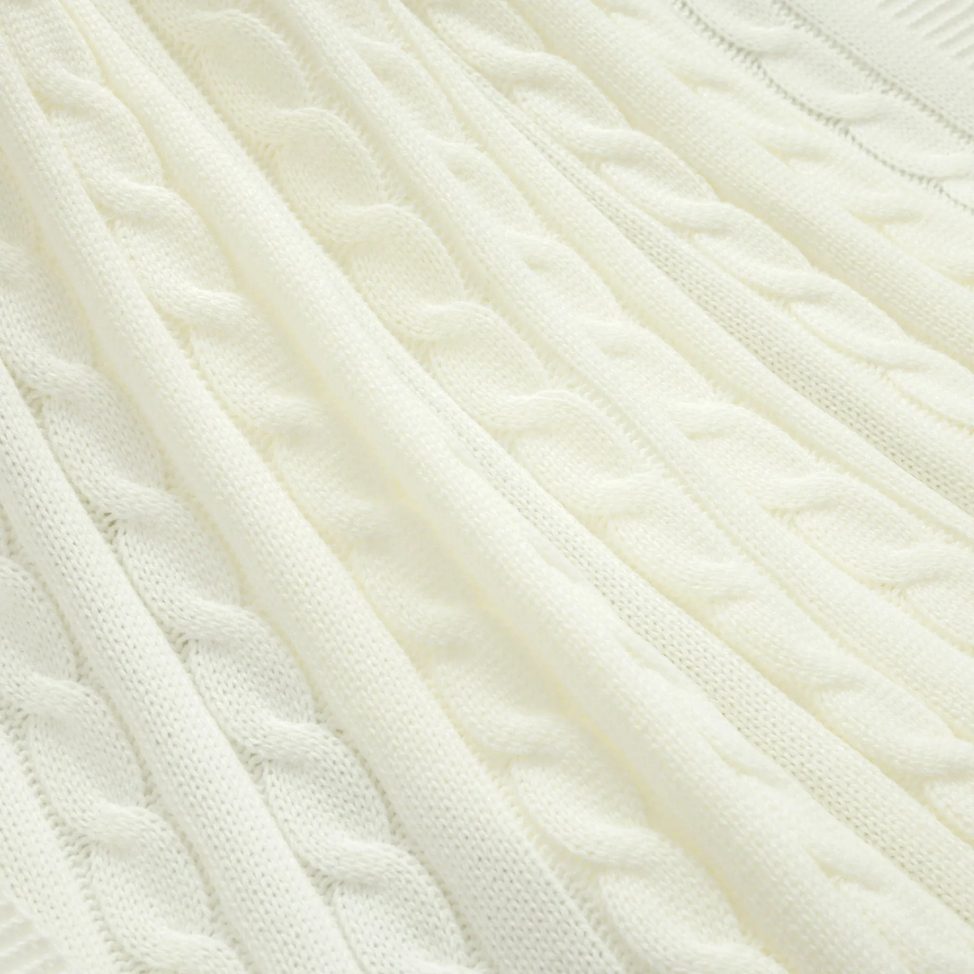 Cable Soft Knitted Throw Blanket