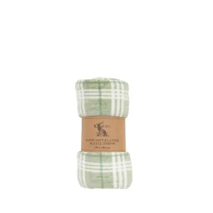 Checkmate Rolled Fleece - Sage