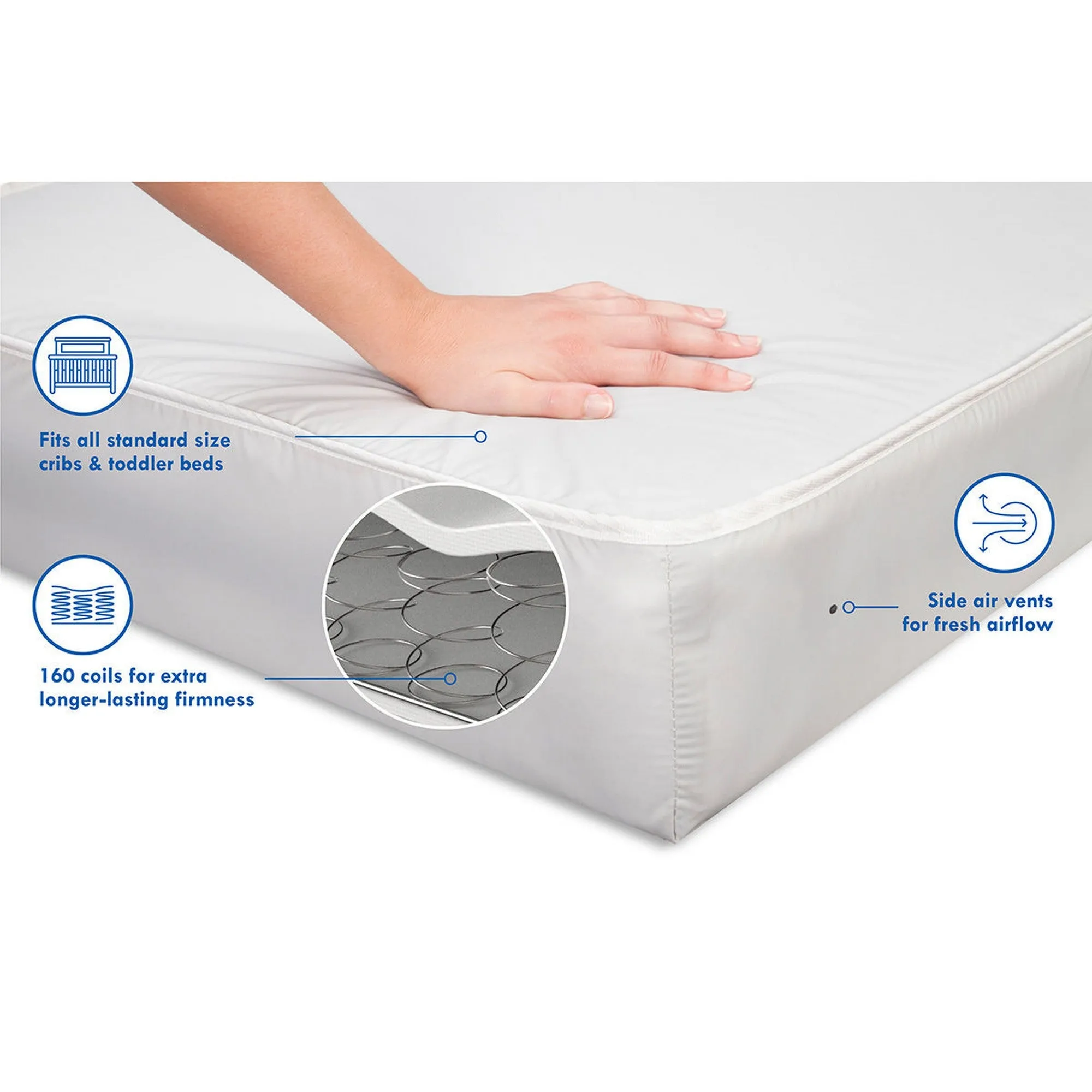 DAVINCI Deluxe Coil Dual-Sided Crib & Toddler Mattress