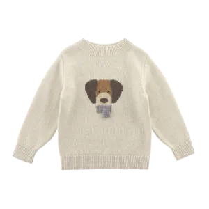 Denn Merino Wool Sweater | Dog | Arctic Ivory Melange