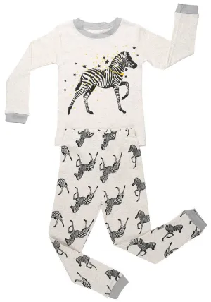 Elowel  Boys Zeebra 2 Piece Pajama Set 100% Cotton (Size6M-8Y)