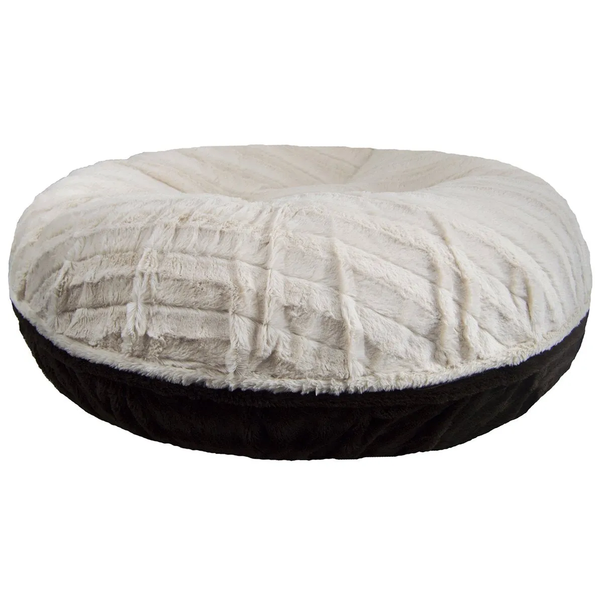 Faux Fur Custom Bagel Dog Bed