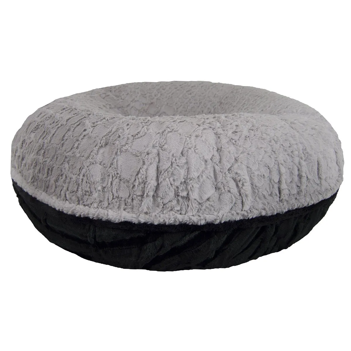 Faux Fur Custom Bagel Dog Bed