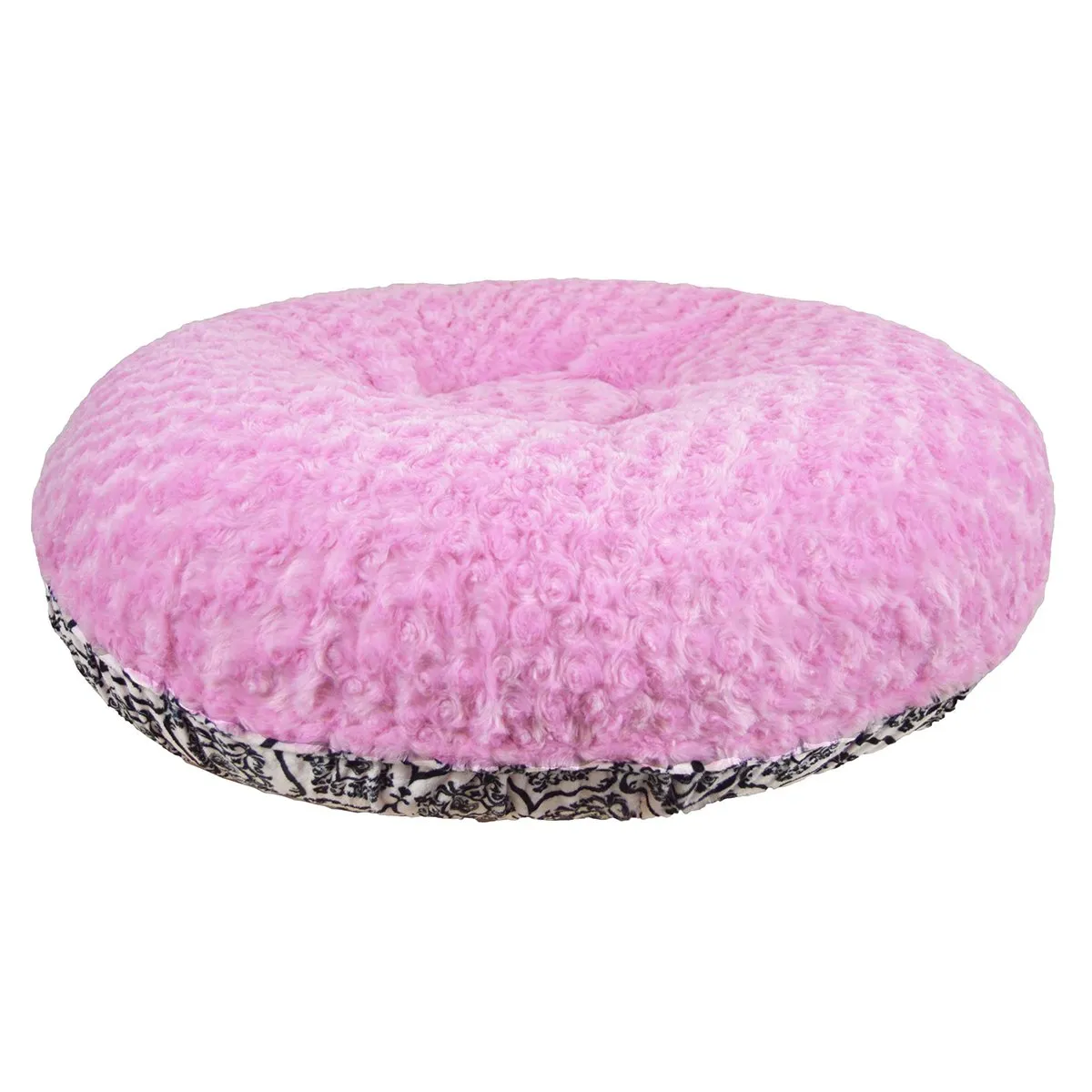 Faux Fur Custom Bagel Dog Bed