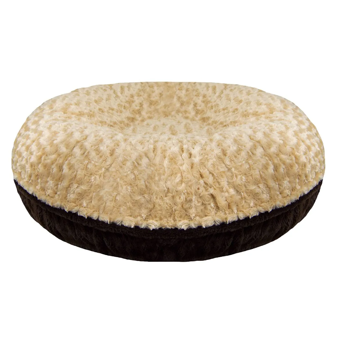 Faux Fur Custom Bagel Dog Bed