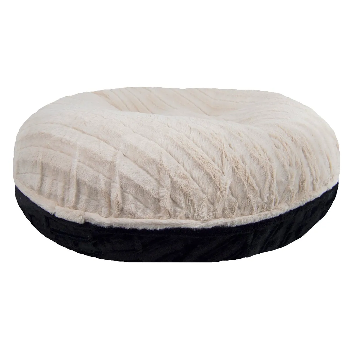 Faux Fur Custom Bagel Dog Bed