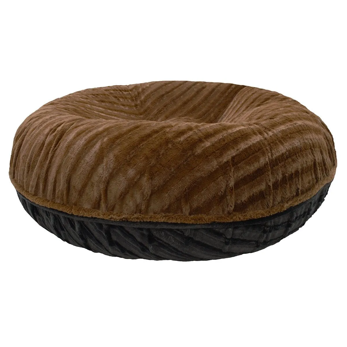 Faux Fur Custom Bagel Dog Bed