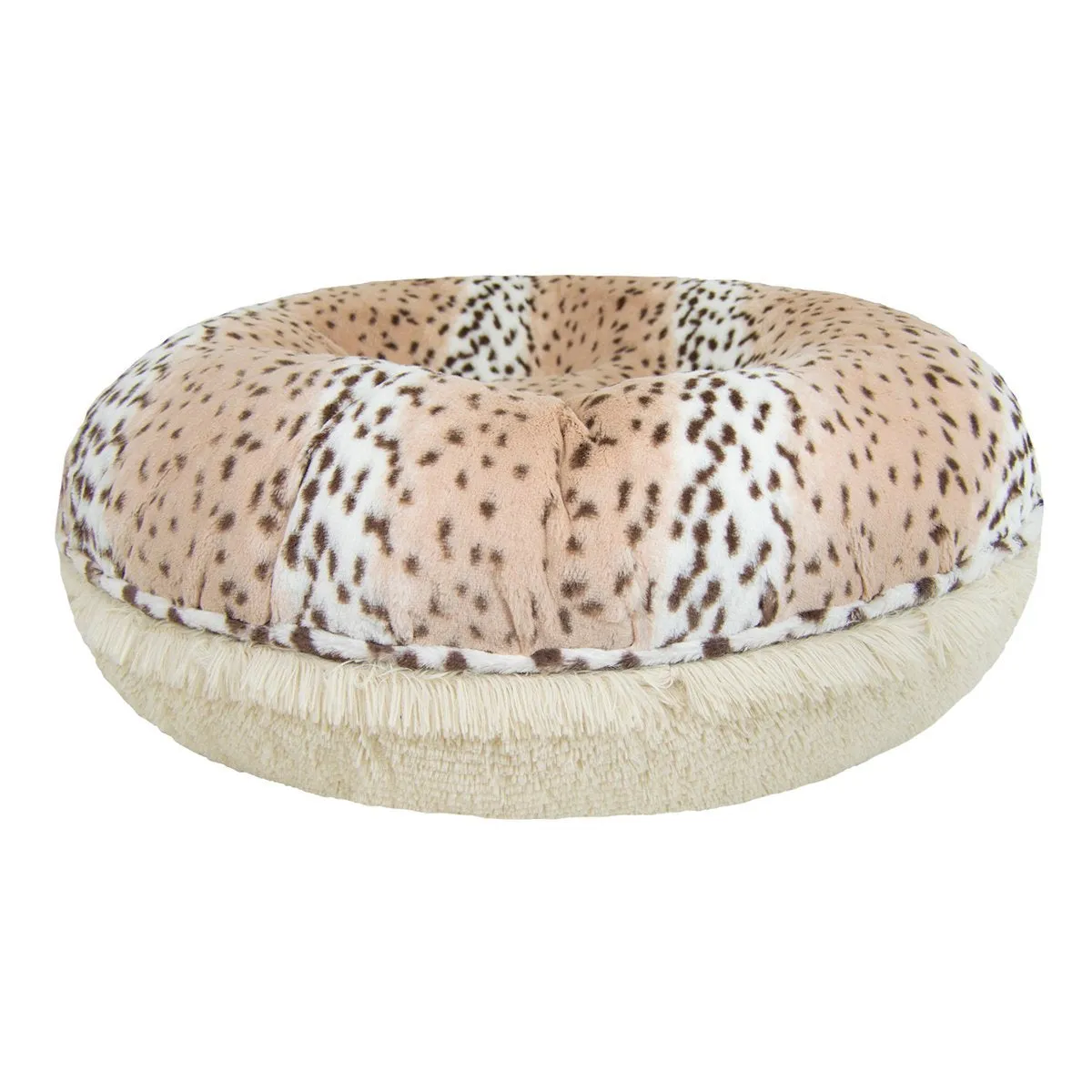 Faux Fur Custom Bagel Dog Bed