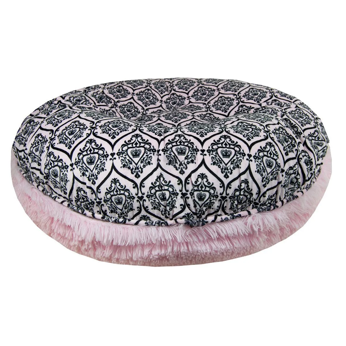 Faux Fur Custom Bagel Dog Bed