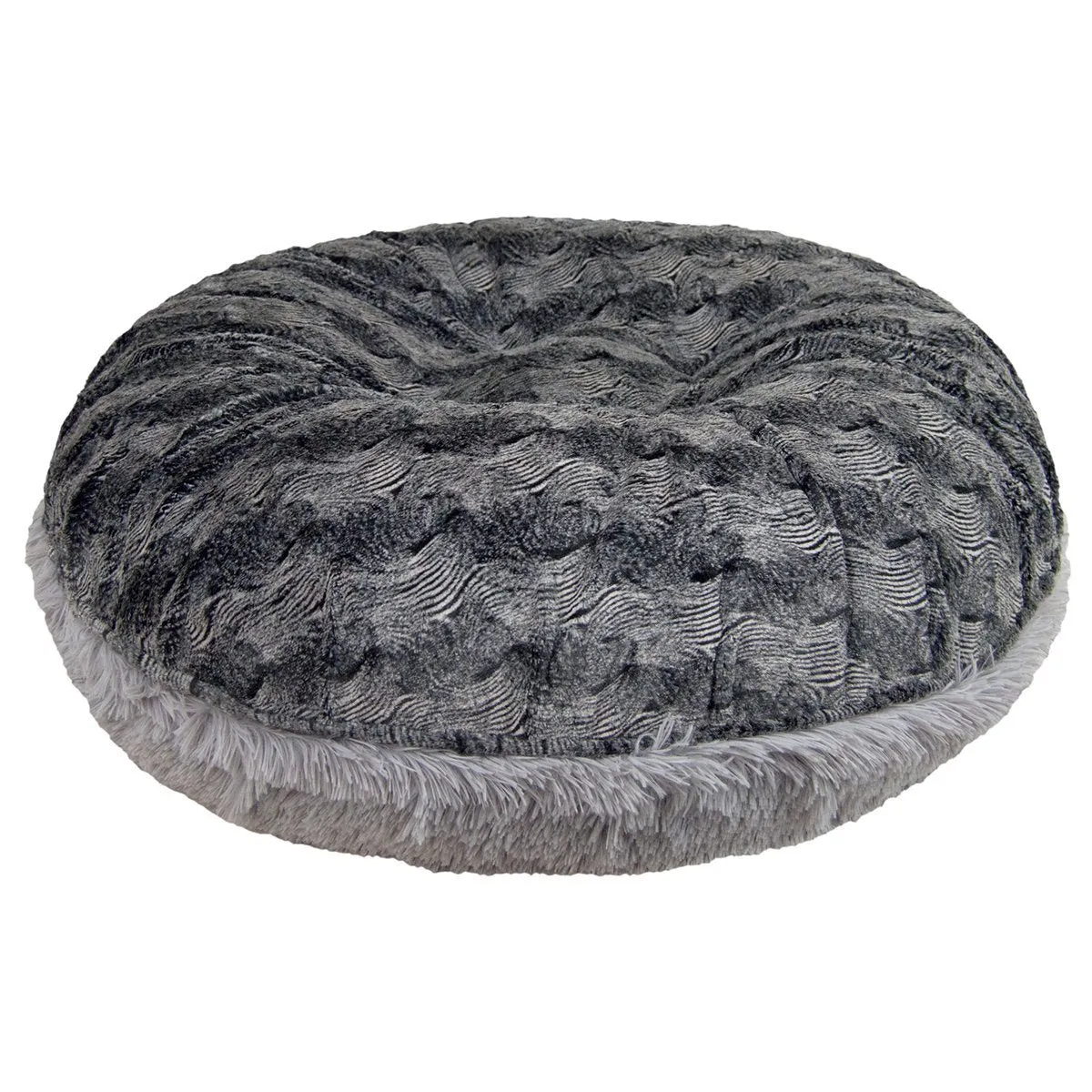 Faux Fur Custom Bagel Dog Bed