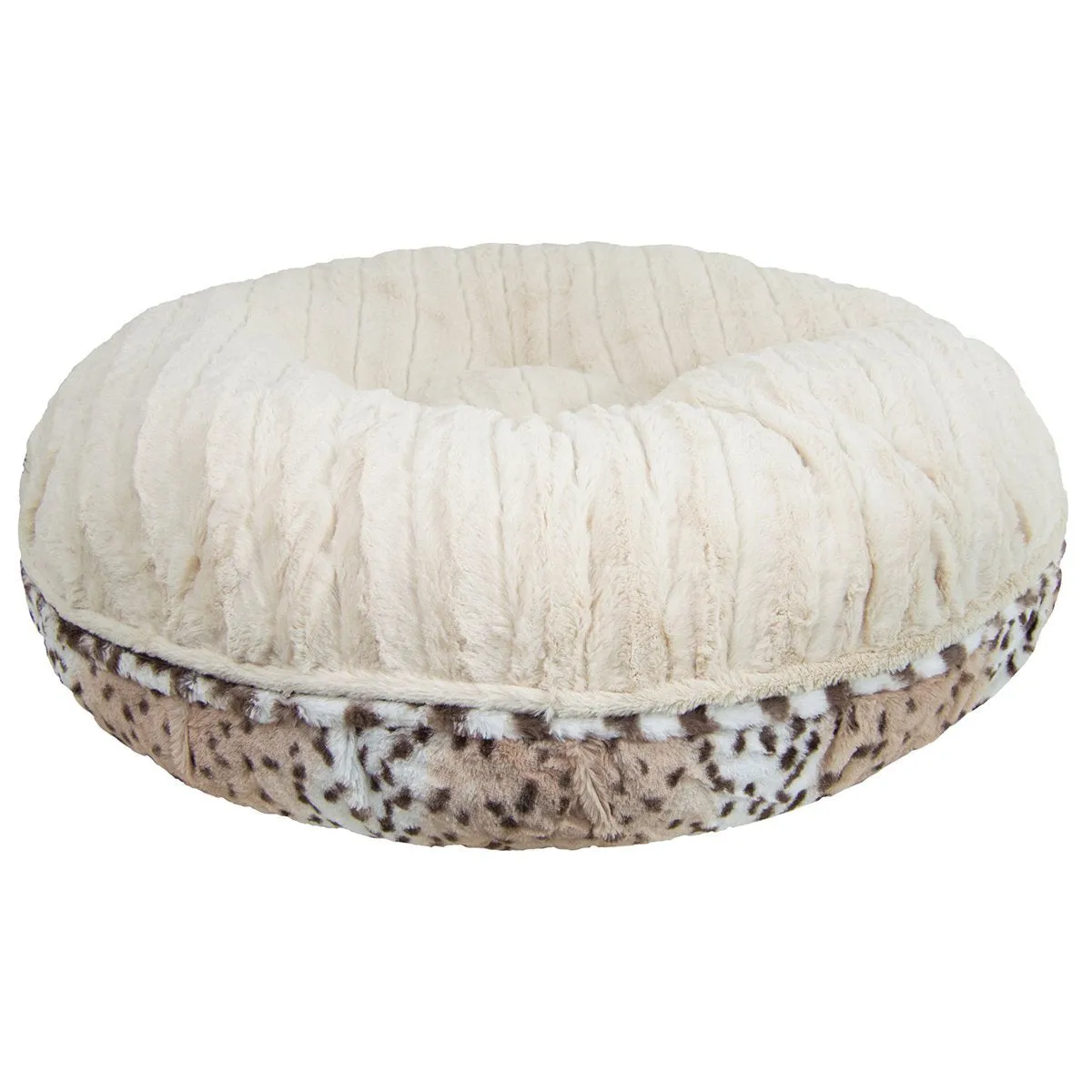 Faux Fur Custom Bagel Dog Bed