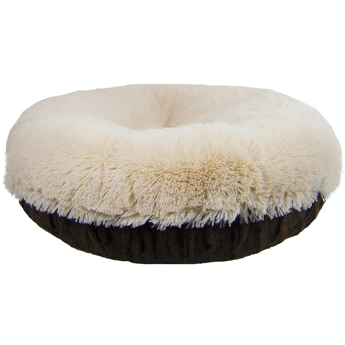 Faux Fur Custom Bagel Dog Bed