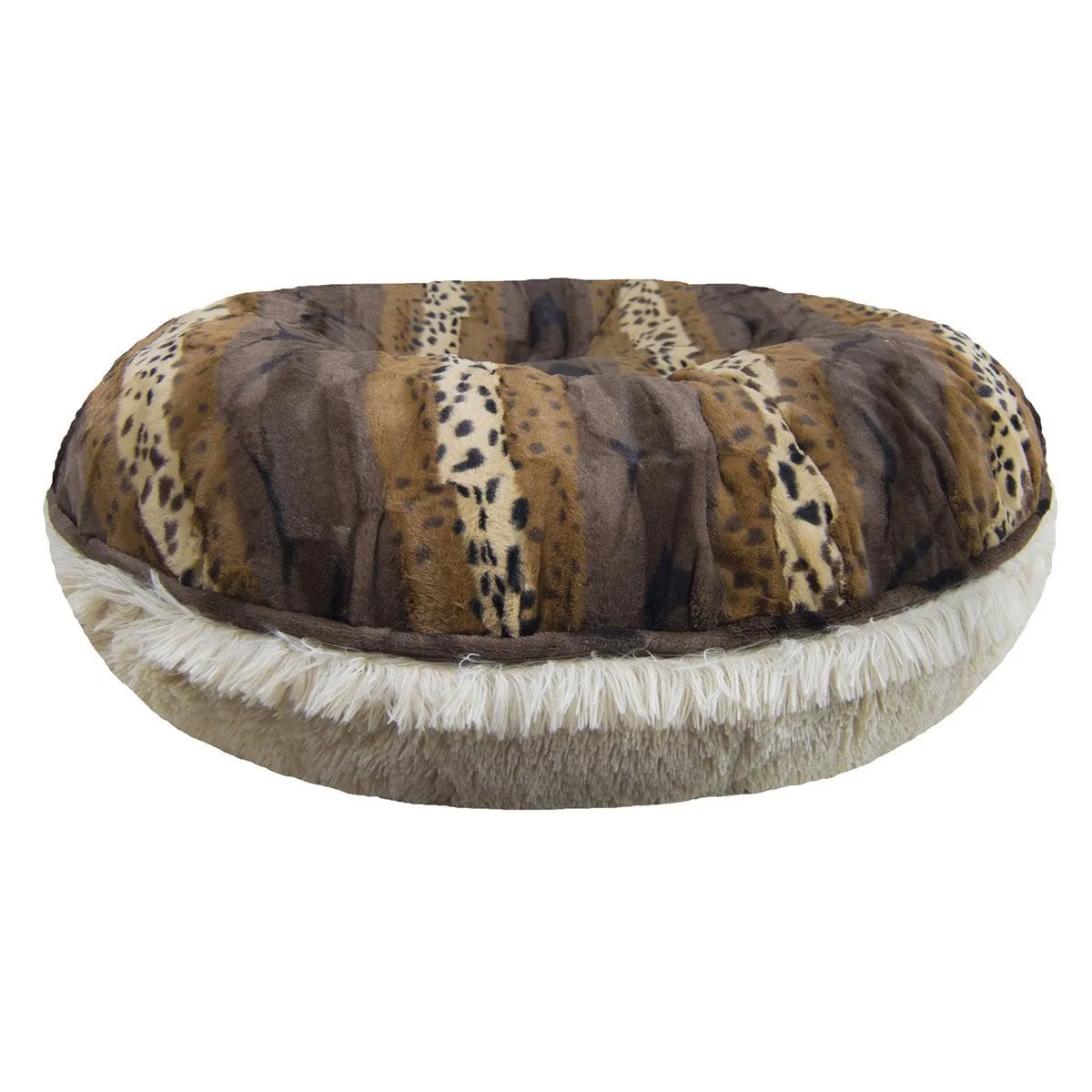 Faux Fur Custom Bagel Dog Bed