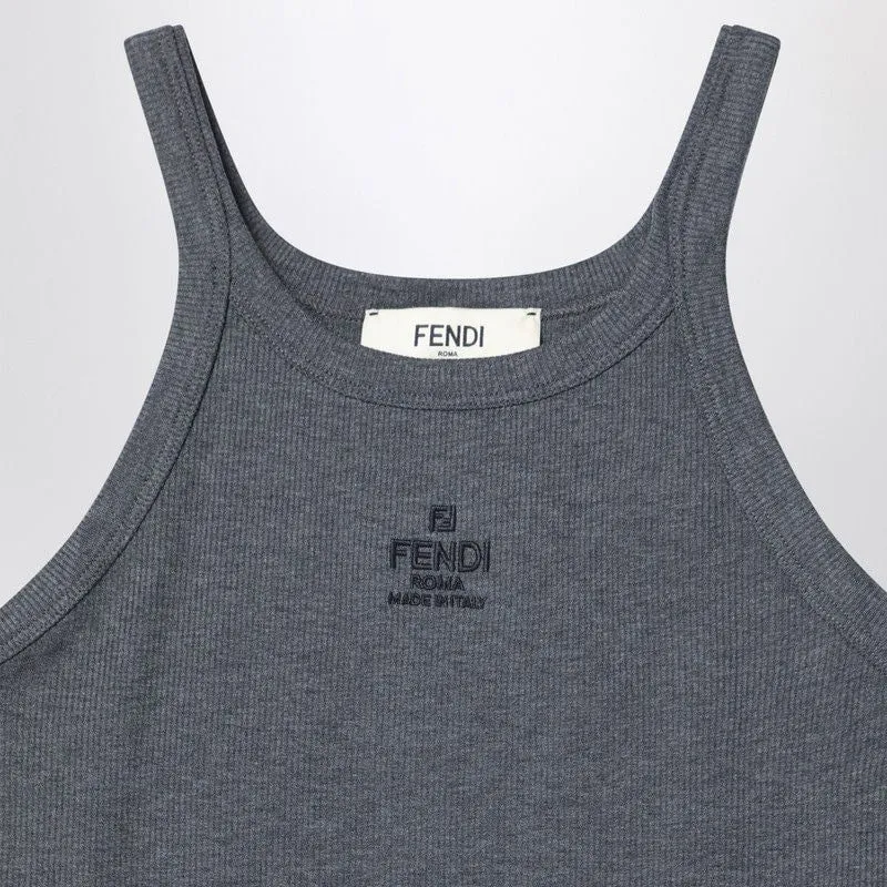 FENDI Ribbed Crew Neck Top