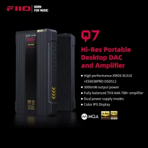 FiiO Q7 Flagship Desktop-Class Amplifier MQA Decoder Portable Bluetooth Digital USB DAC/AMP