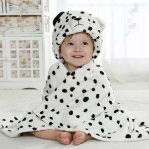 FLUFFY SMOOTH ANIMAL HOODED BLANKETS