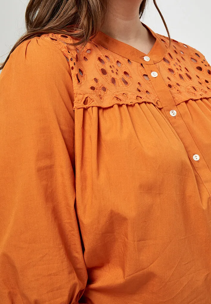 Francina Shirt Curve - Peach Caramel