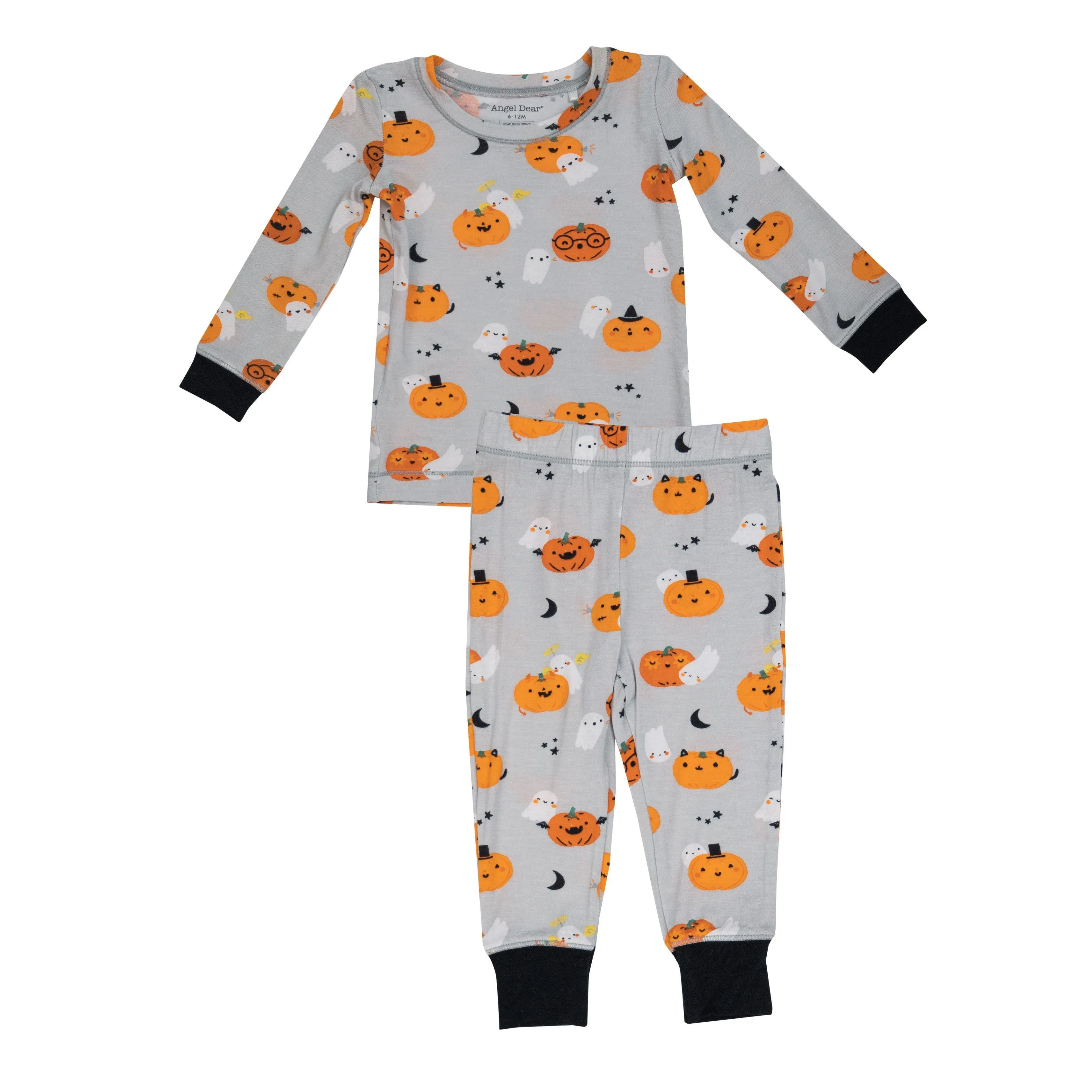 Halloween Collection | Pumpkins and Ghosts Long Sleeve Baby PJs | Angel Dear