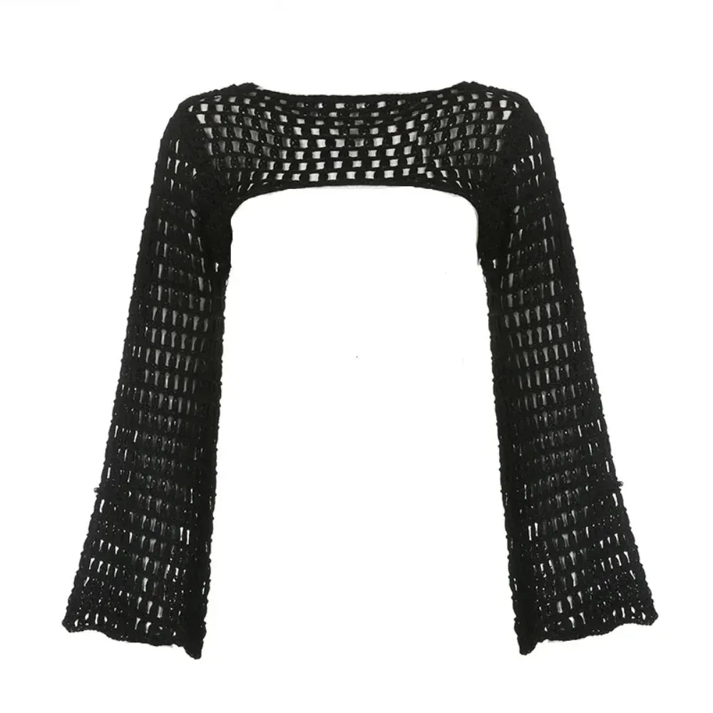 Ivyshape | Chic Crochet Crop Top for Women