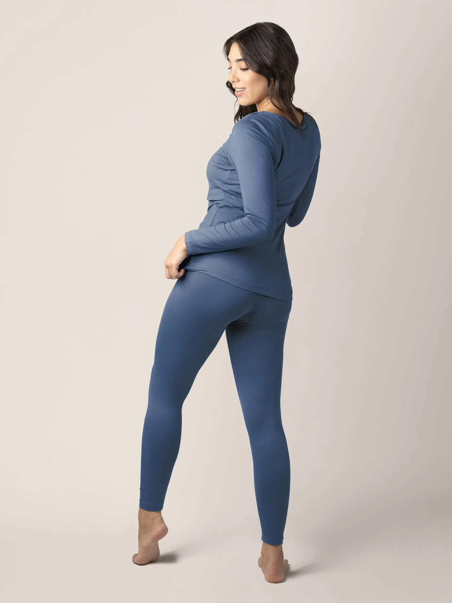 Jane Nursing Pajama Set | Slate Blue