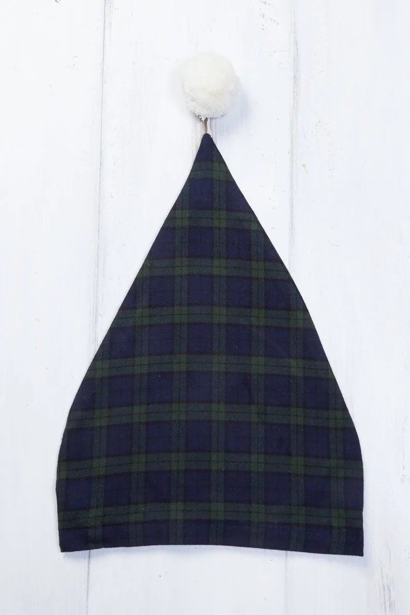 Lee Valley Cotton Flannel Nightcap - Green Tartan