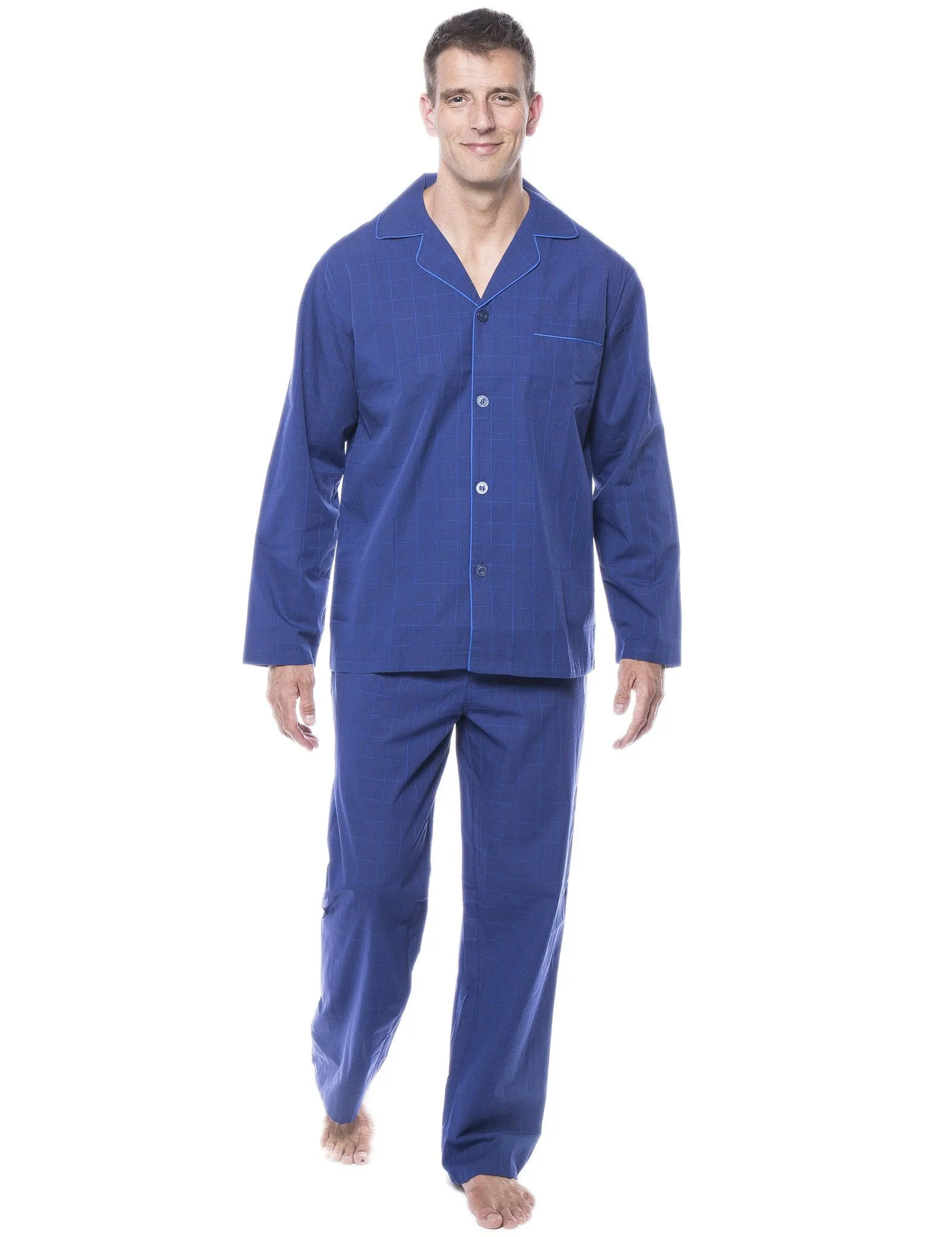 Men's 100% Woven Cotton Pajama Sleepwear Set