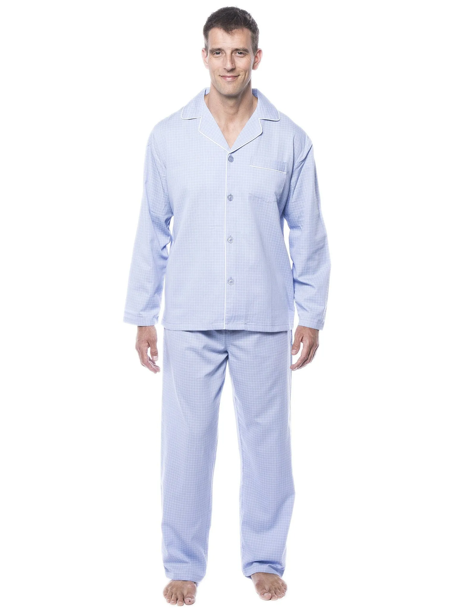 Men's 100% Woven Cotton Pajama Sleepwear Set