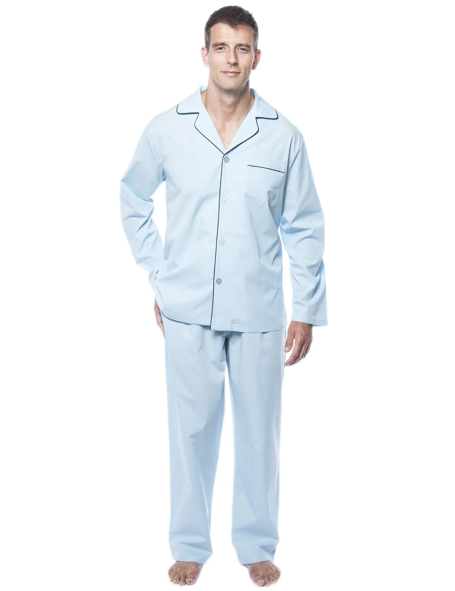 Men's 100% Woven Cotton Pajama Sleepwear Set