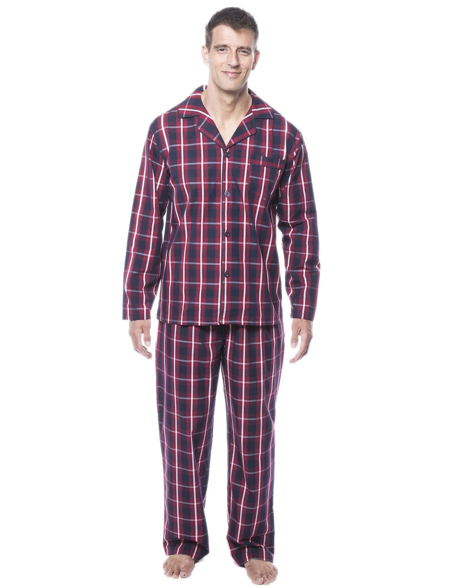 Men's 100% Woven Cotton Pajama Sleepwear Set