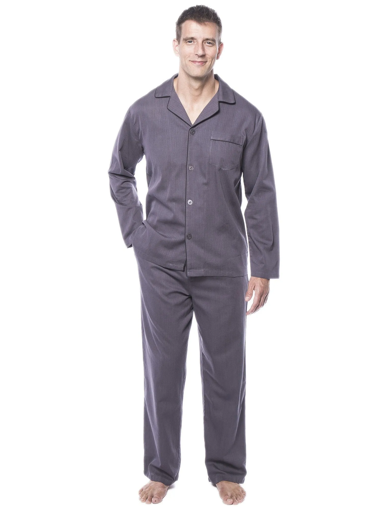 Men's 100% Woven Cotton Pajama Sleepwear Set