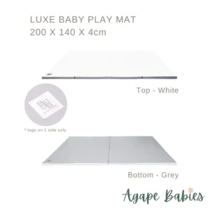 MyLO Luxe Foldable Baby Play Mat (200x140x4cm) - Grey/White