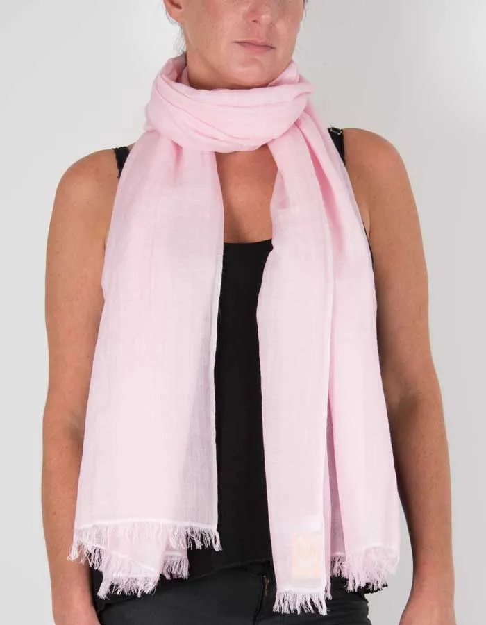 Pale Pink Shawl Wool Silk Mix