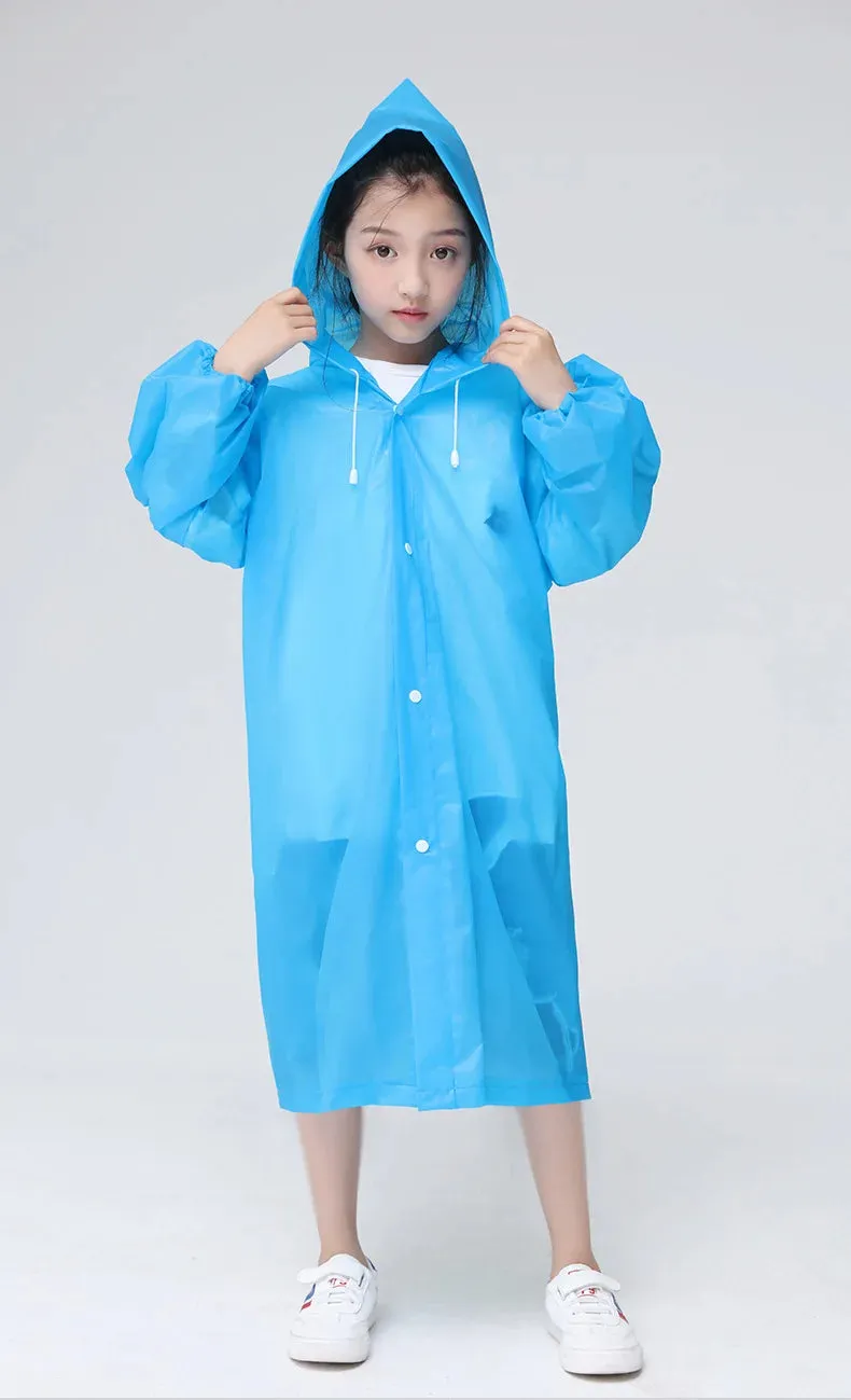 Protective Clothing Raincoat Thickened Children's Coat Portable Outdoor Long Full-Body Disposable Poncho