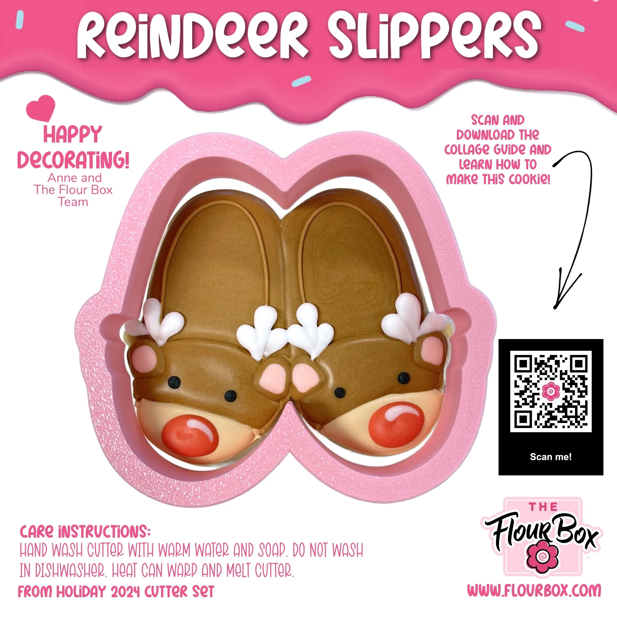 Reindeer Slippers Cookie Cutter