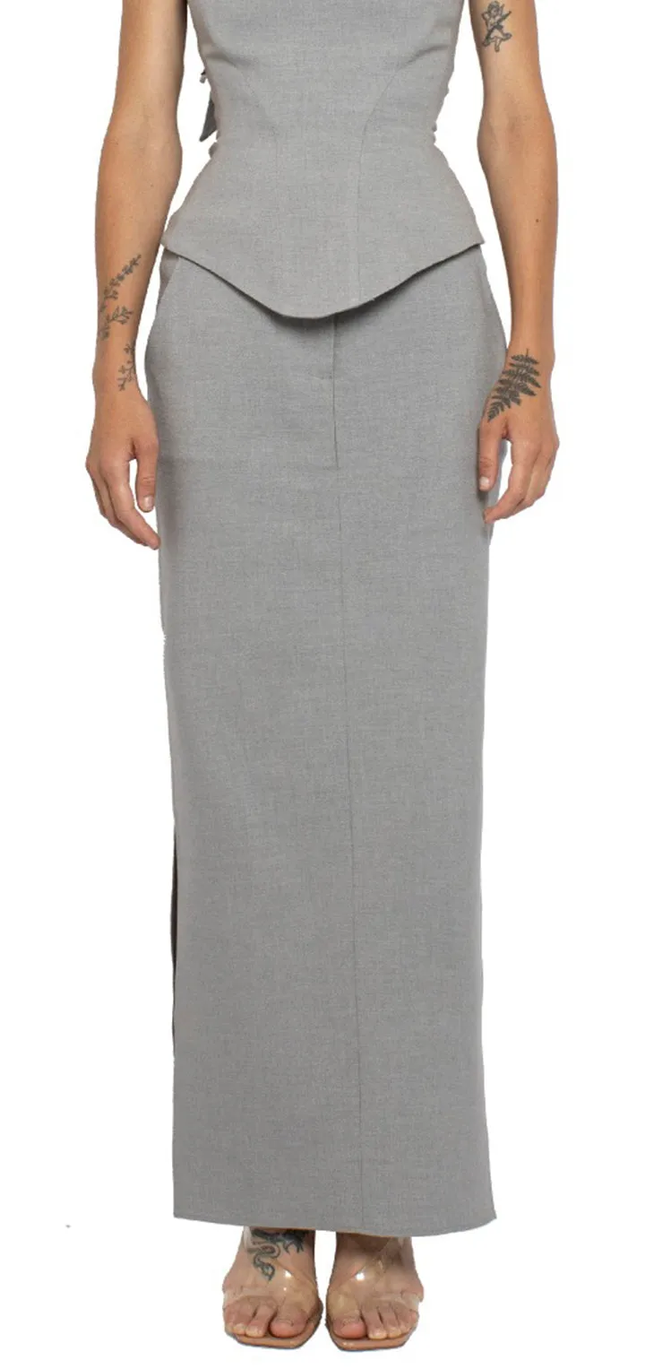 Rylie Skirt Wool - Grey