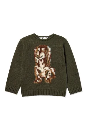 Shaggy Jacquard Dog Sweater