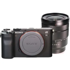 Sony Alpha a7C 24.2MP Built-In Wi-Fi Mirrorless Digital Camera   T* FE 16-35mm f/4 ZA OSS Lens