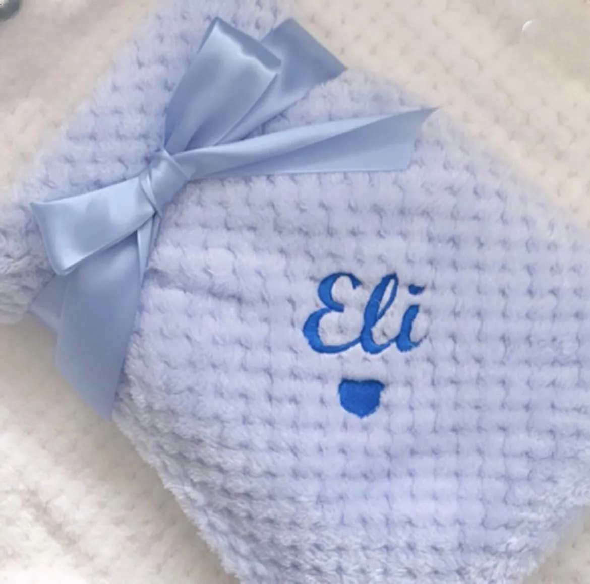 Super Soft Embroidered Personalised Baby Blanket