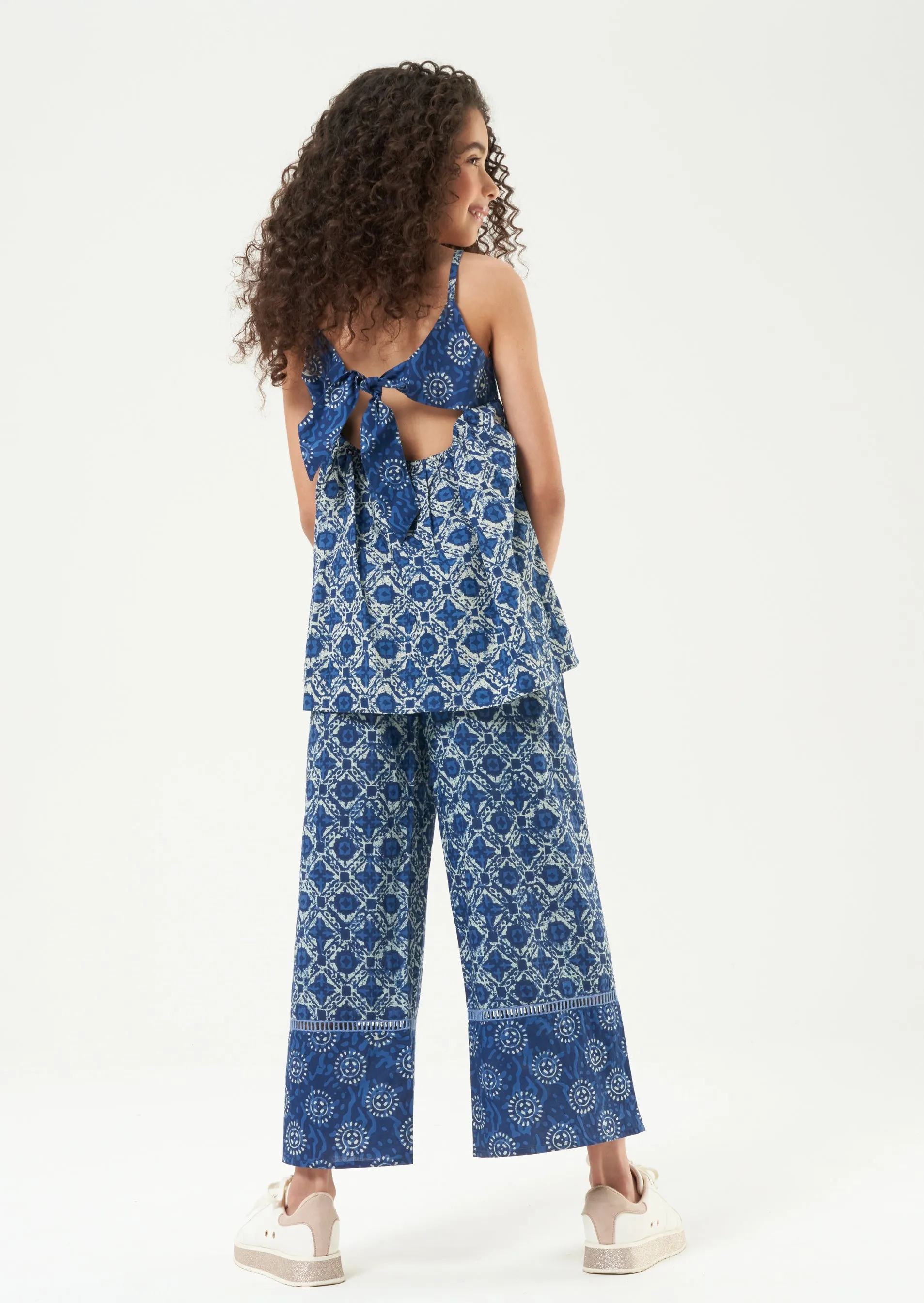 Thea Blue Batik Trousers