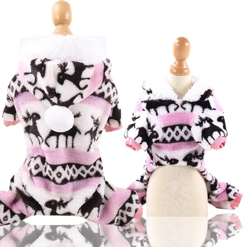 Warm Fleece Animal Pet Pajamas