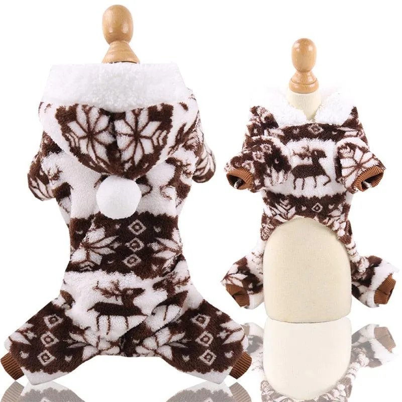 Warm Fleece Animal Pet Pajamas