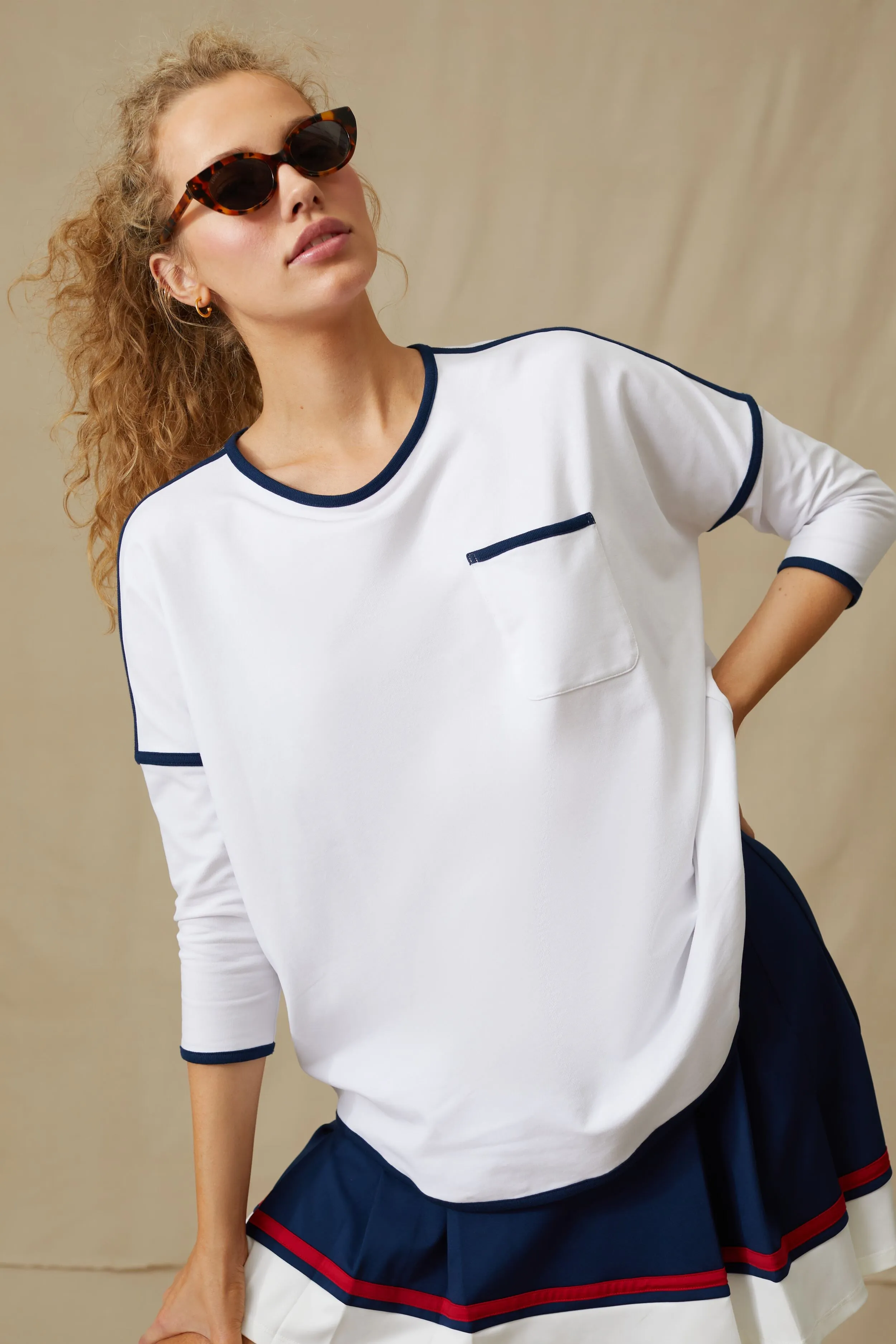 White Farah Pullover