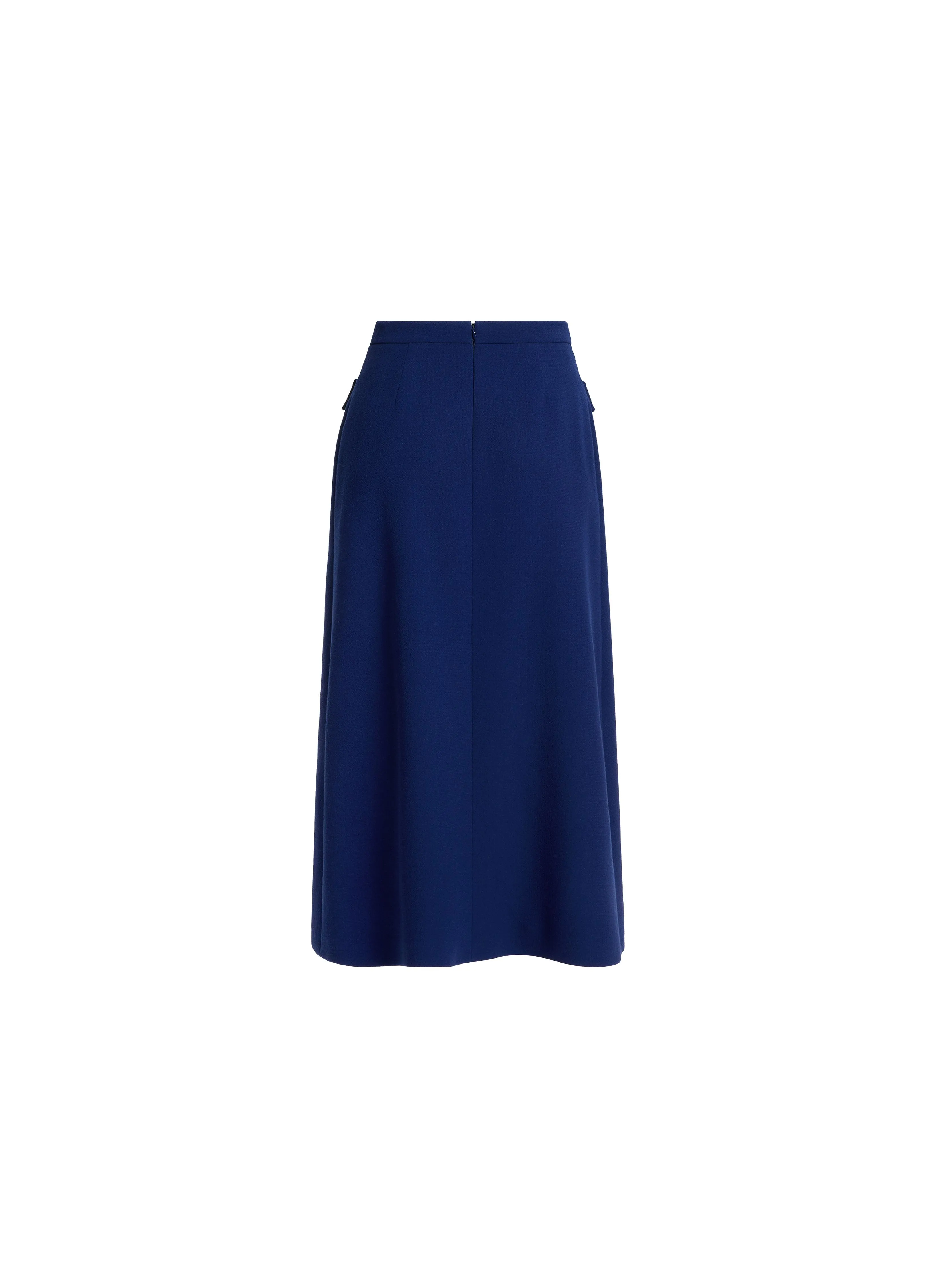 Wool Crepe Midi Skirt